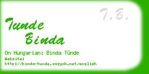 tunde binda business card